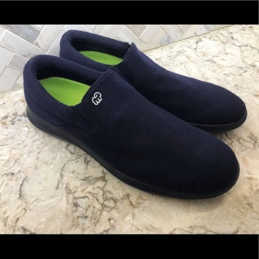 Merinos Mens Navy Slip Ons size 12